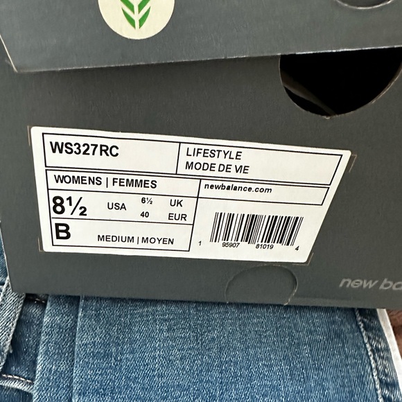 New balance sneakers!! White/blue! - Picture 3 of 3